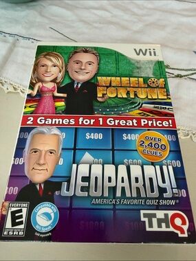 HQ Jeopardy! & Wheel of Fortune Wii Game - Green/Blue/Purple